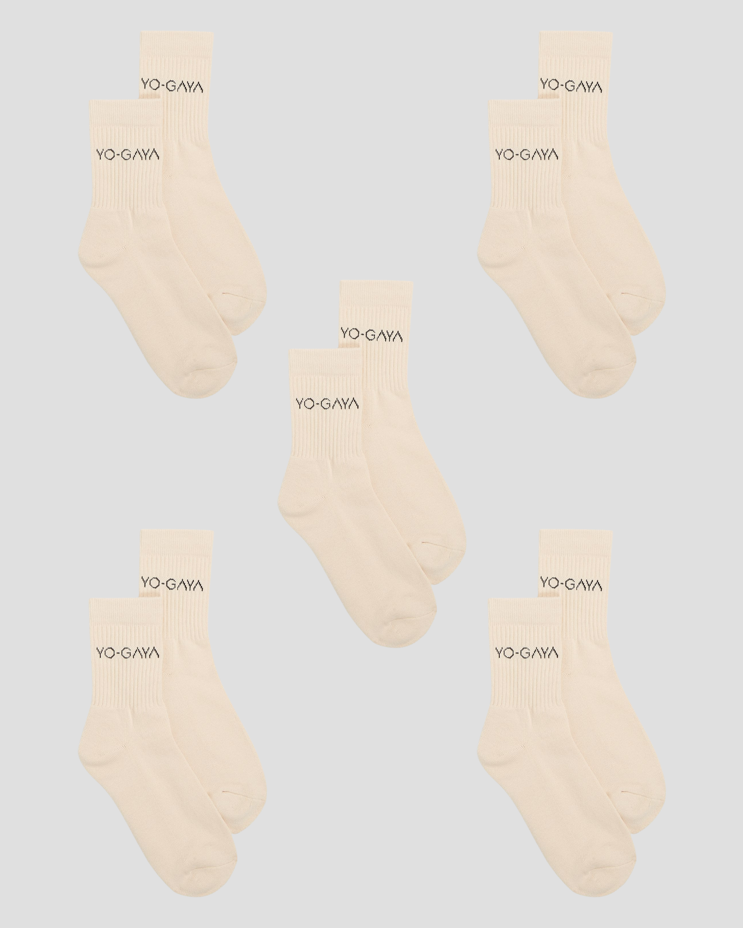 Socks - 5 Pack - Beige