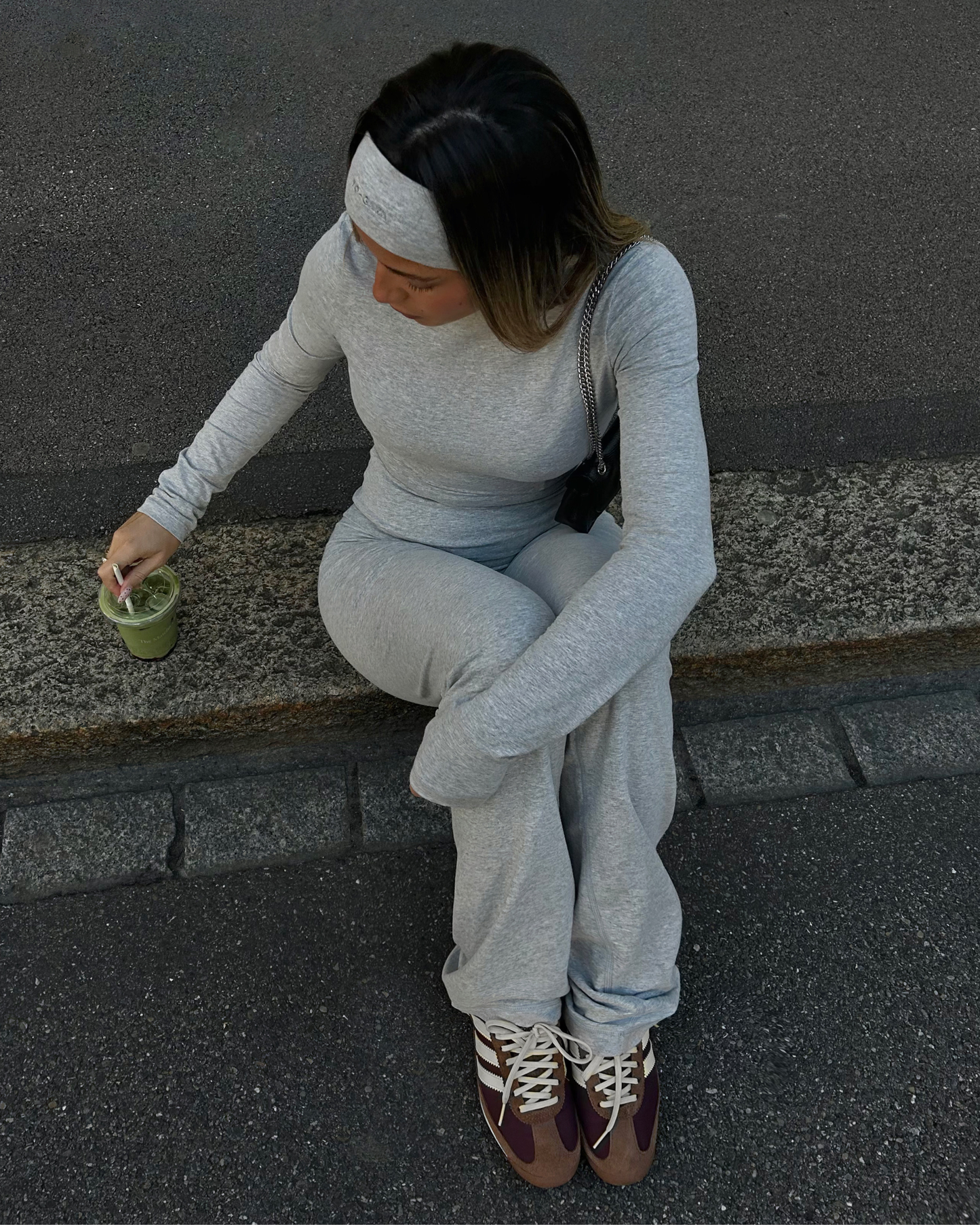 Lounge Long Sleeve Top - Grey Melange