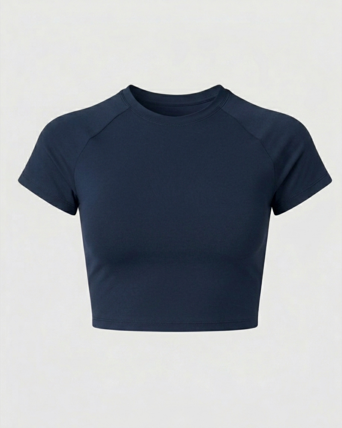 Short Sleeve Crop Top - Deep Ocean Blue
