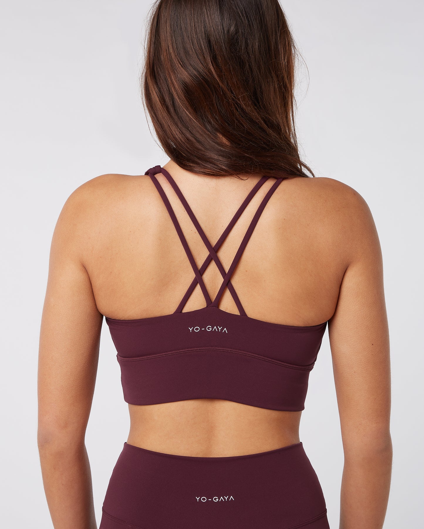 Cross Back Bra - Midnight Red