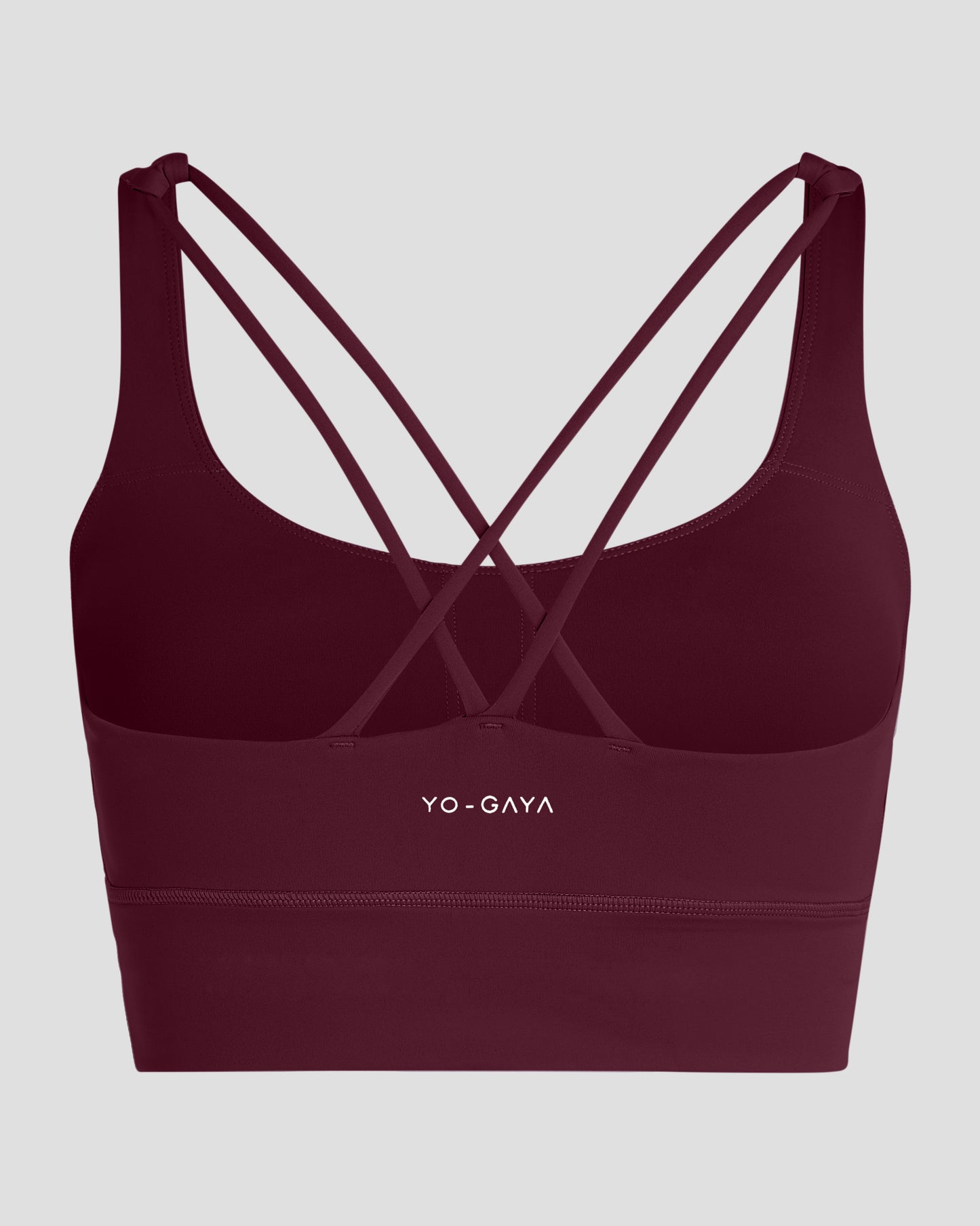 Cross Back Bra - Midnight Red