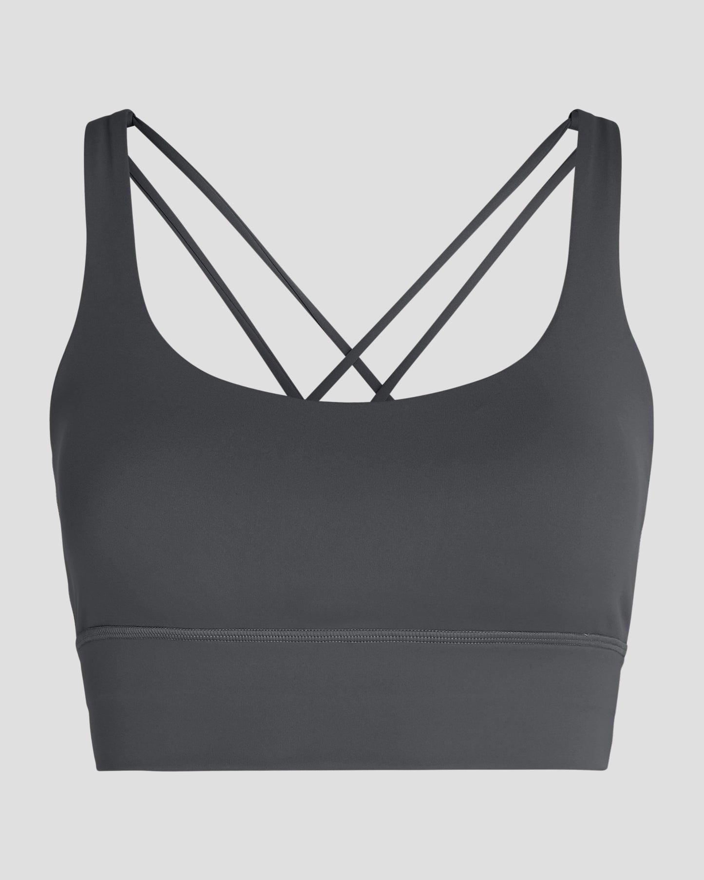 Cross Back Bra - Anthracite