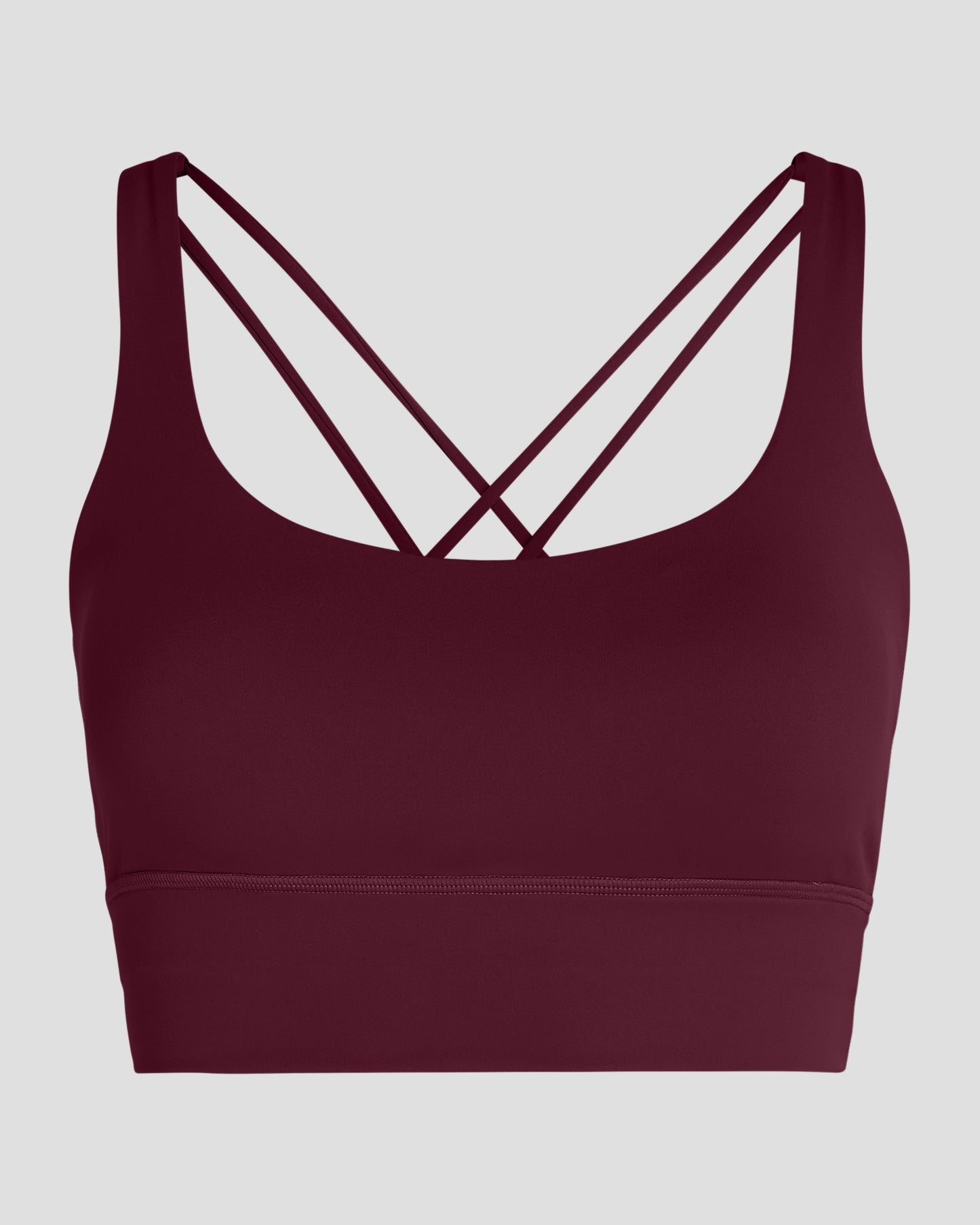 Cross Back Bra - Midnight Red