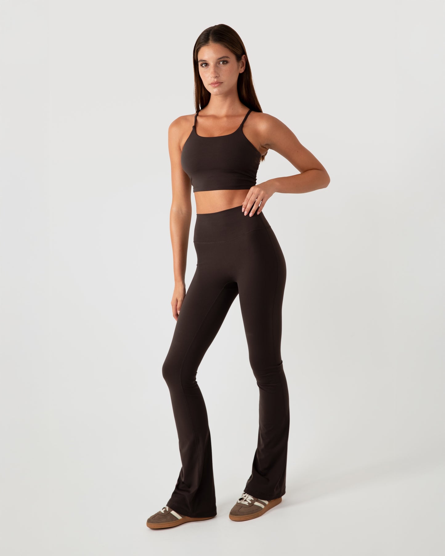 Flared Legging - Coffee Bean