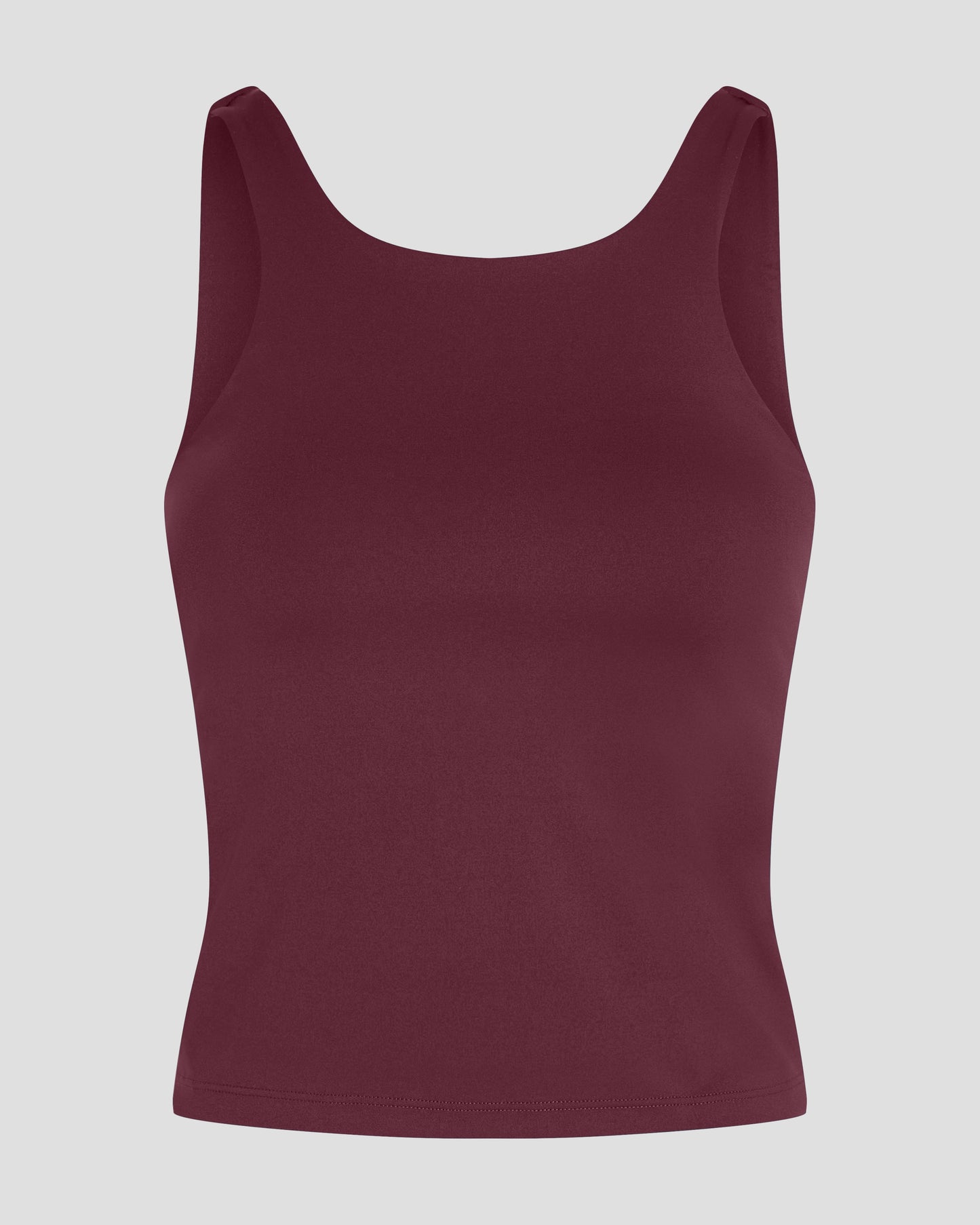 Sculpting High Neck Top - Midnight Red