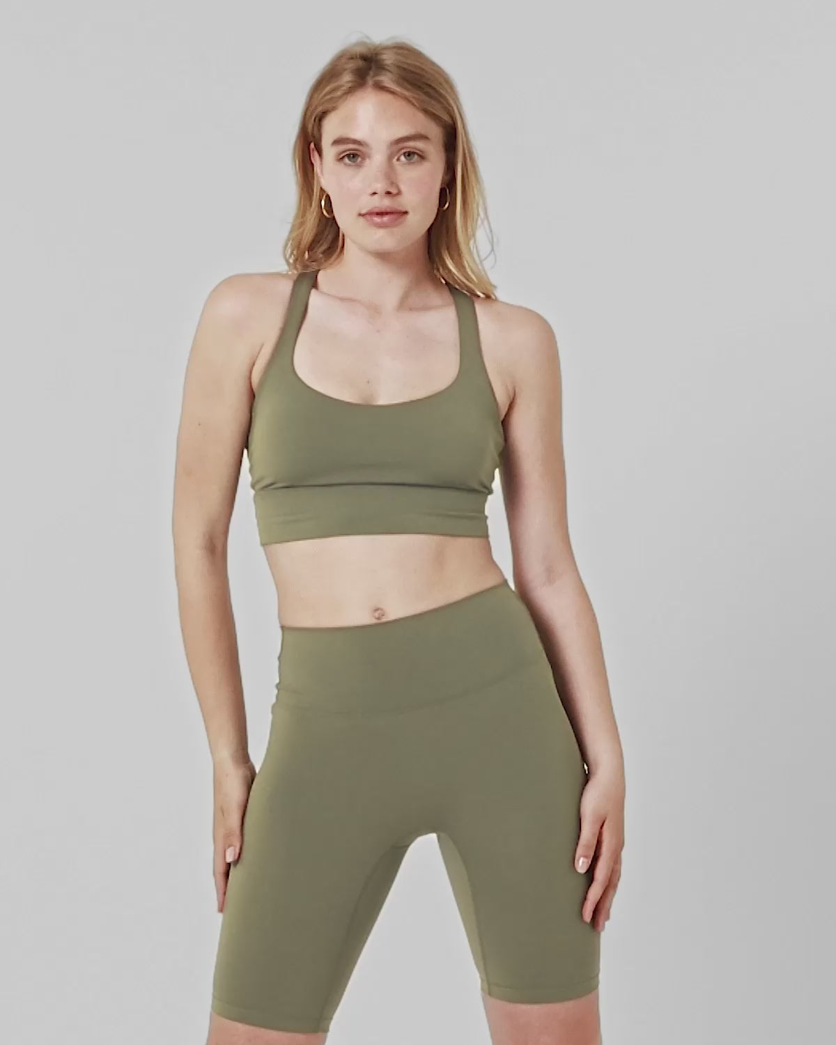 Legging Short - Olive Green